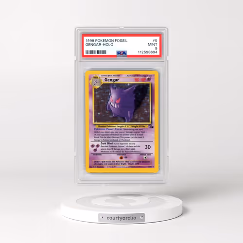 1999 Pokémon Fossil #5 Gengar - Holo (PSA 9 MINT)