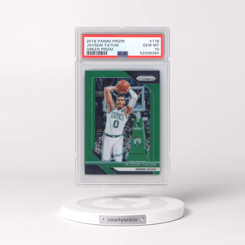 2018 Panini Prizm #118 Jayson Tatum - Green Prizm (PSA 10 GEM MINT)