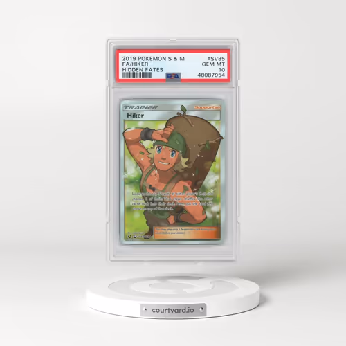 2019 Pokémon Sun & Moon Hidden Fates #SV85 Hiker - Full Art (PSA 10 GEM MINT)