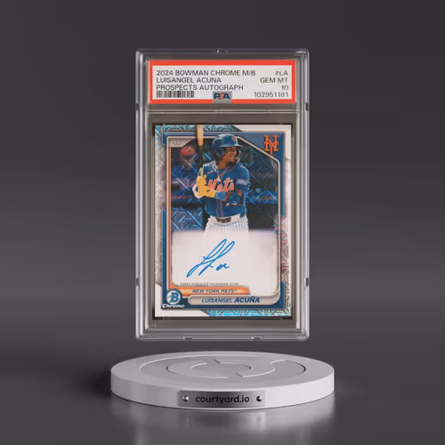 2024 Bowman Mega Box Chrome Bowman Prospect Mega Autographs #LA Luisangel Acuna (PSA 10 GEM MINT)