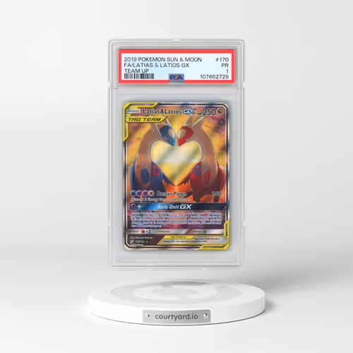 2019 Pokémon Sun & Moon Team Up #170 Latias & Latios GX - Holo Full Art (PSA 1 PR)