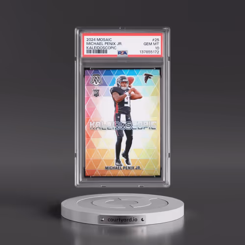2024 Panini Mosaic Kaleidoscopic #25 Michael Penix Jr. (PSA 10 GEM MINT)