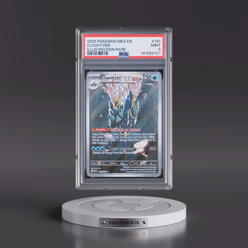 2025 Pokémon Meg EN-Mega Evolution #141 Clawitzer - Illustration Rare (PSA 9 MINT)