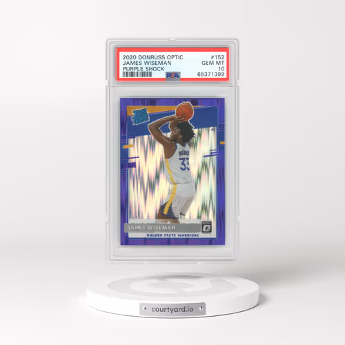 2020 Panini Donruss Optic #152 James Wiseman - Purple Shock (PSA 10 GEM MINT)