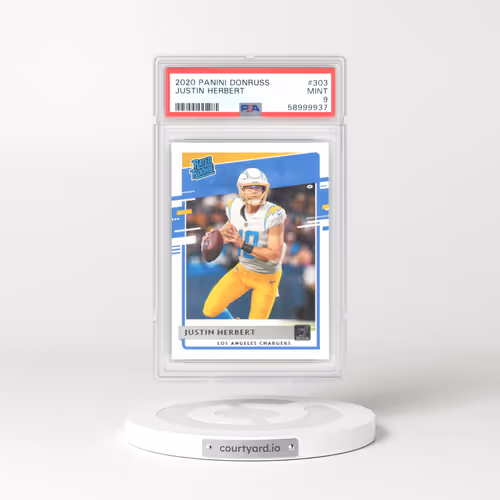 2020 Panini Donruss #303 Justin Herbert (PSA 9 MINT)