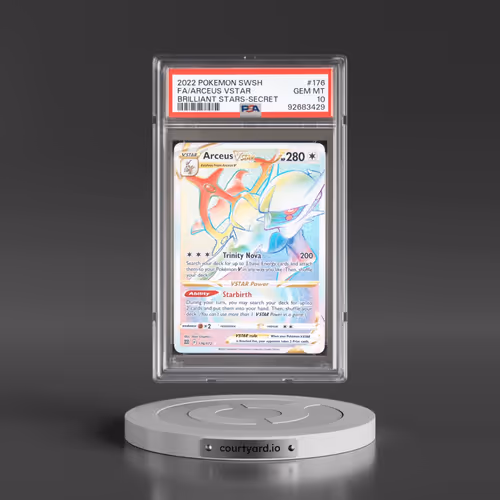 2022 Pokémon Sword & Shield Brilliant Stars #176 Arceus Vstar - Full Art Secret (PSA 10 GEM MINT)