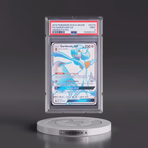 2019 Pokémon Sun & Moon Hidden Fates #SV75 Gardevoir GX - Holo Full Art (PSA 9 MINT)