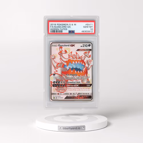 2019 Pokémon Sun & Moon Hidden Fates #SV71 Guzzlord GX - Holo Full Art (PSA 10 GEM MINT)
