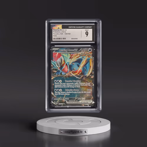 2023 Pokémon Par EN-Paradox Rift #124 Roaring Moon EX - Holo (CGC 9 MINT)