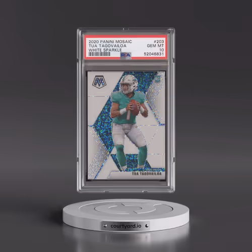 2020 Panini Mosaic #203 Tua Tagovailoa - White Sparkle (PSA 10 GEM MINT)