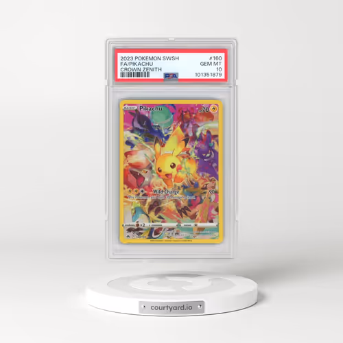 2023 Pokémon Sword and Shield Crown Zenith #160 Pikachu - Full Art (PSA 10 GEM MINT)