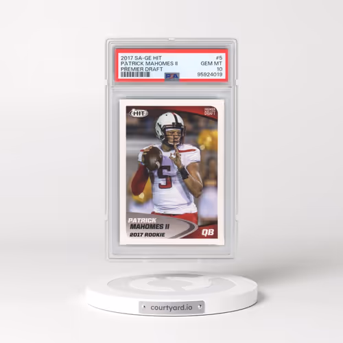2017 SA-GE Hit Premier Draft #5 Patrick Mahomes II (PSA 10 GEM MINT)