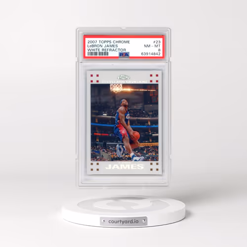 2007 Topps Chrome #23 LeBron James - White Refractor (PSA 8 NM-MT)
