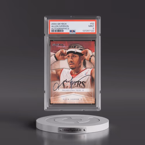 2004 Skybox Autographics #52 Allen Iverson (PSA 9 MINT)