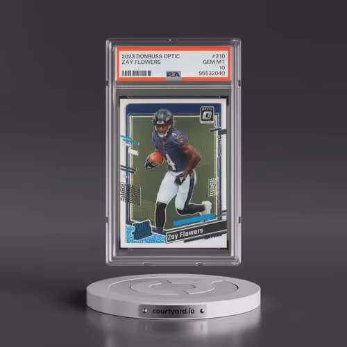 2023 Panini Donruss Optic #210 Zay Flowers (PSA 10 GEM MINT)
