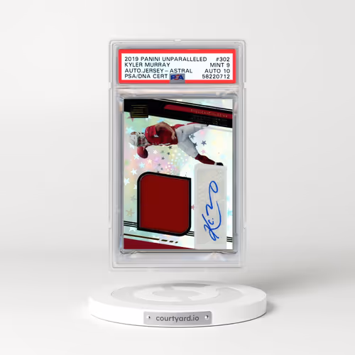 2019 Panini Unparalleled #302 Kyler Murray - Autograph Jersey-Astral (PSA 9 MINT)