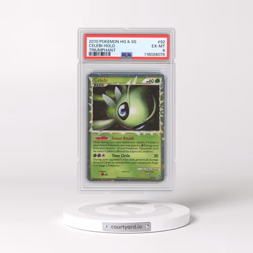 2010 Pokémon Heartgold & Soulsilver Triumphant #92 Celebi - Holo (PSA 6 EX-MT)