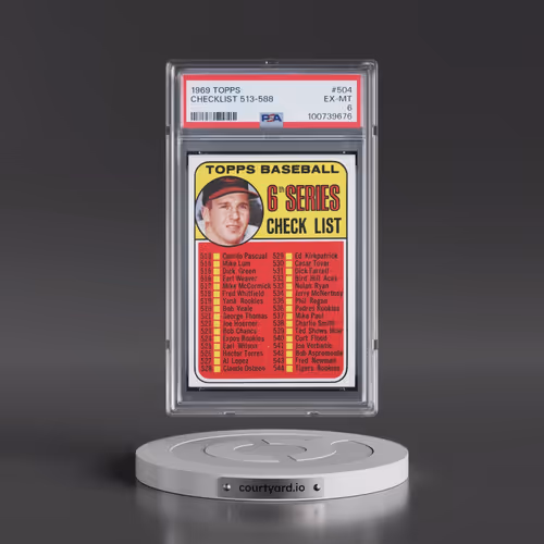 1969 Topps #504 Checklist 513-588 (PSA 6 EX-MT)
