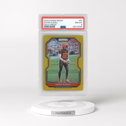 2020 Panini Prizm #61 David Njoku - Gold Prizm (PSA 8 NM-MT)