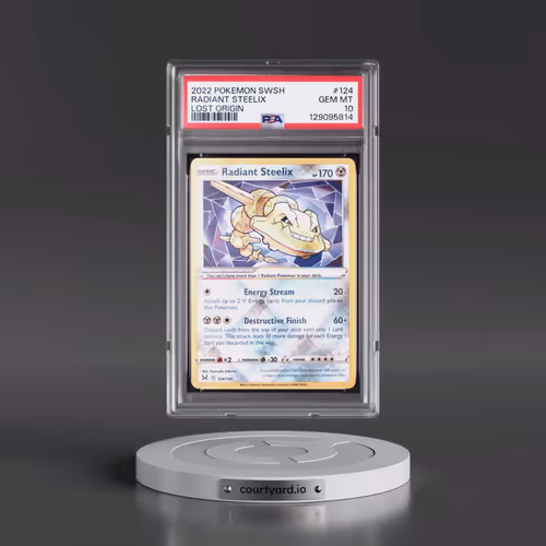 2022 Pokémon Sword & Shield Lost Origin #124 Radiant Steelix - Holo (PSA 10 GEM MINT)