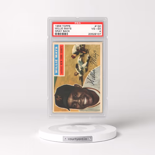 1956 Topps #130 Willie Mays - Gray Back (PSA 4 VG-EX)