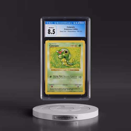 1999 Base Set #45/102 Caterpie - Shadowless Shadowless (CGC 8.5 NM-MT+)