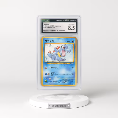 1999 Neo Premium File #158 Totodile - No Rarity (CGC 8.5 NM-MT+)