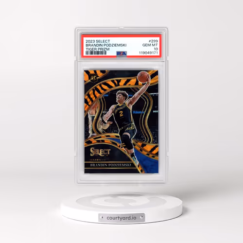 2023 Panini Select #299 Brandin Podziemski - Tiger Prizm (PSA 10 GEM MINT)
