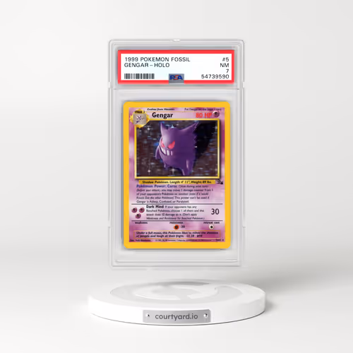 1999 Pokémon Fossil #5 Gengar - Holo (PSA 7 NM)