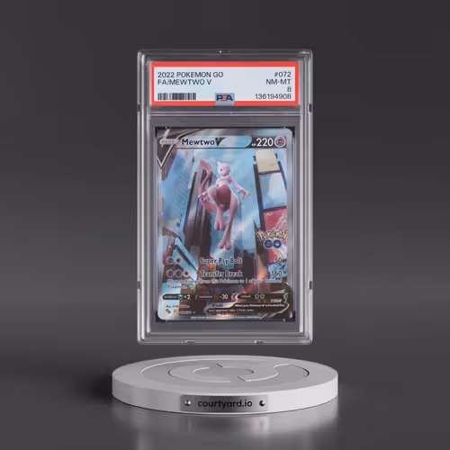 2022 Pokémon Go #072 Mewtwo V - Holo Full Art (PSA 8 NM-MT)