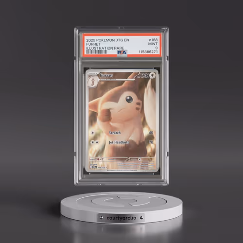 2025 Pokémon Jtg EN-Journey Together #168 Furret - Illustration Rare (PSA 9 MINT)