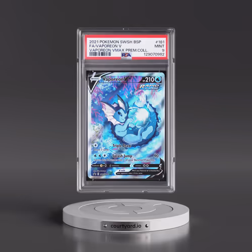 2021 Pokémon Swsh Black Star Promo #181 Vaporeon V - Holo Full Art Vaporeon Vmax Premium Collection