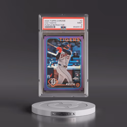 2024 Topps Chrome #2 Colt Keith - Purple Refractor (PSA 9 MINT)