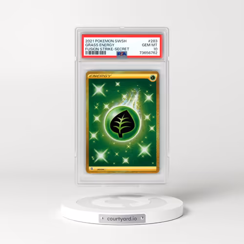 2021 Pokémon Sword & Shield Fusion Strike #283 Grass Energy - Secret (PSA 10 GEM MINT)