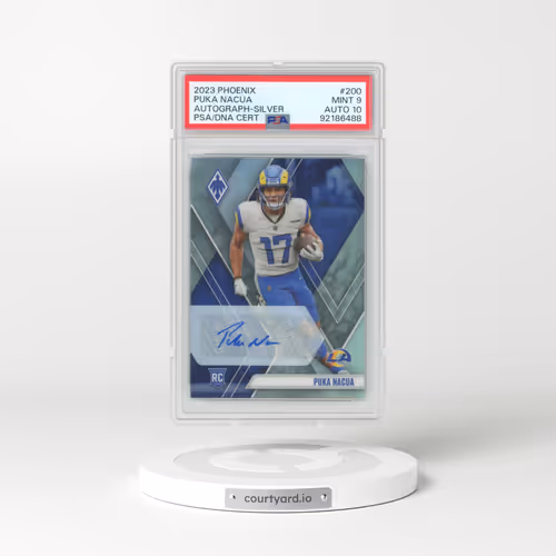 2023 Panini Phoenix #200 Puka Nacua - Autograph-Silver (PSA 9 MINT)