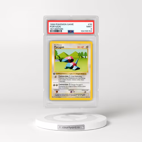 1999 Pokémon Game #39 Porygon - 1st Edition (PSA 9 MINT)