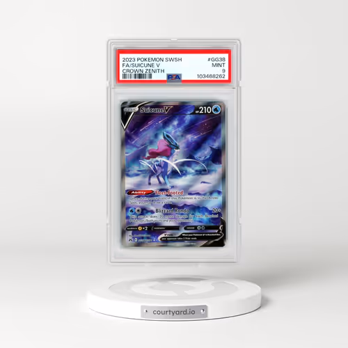 2023 Pokémon Sword and Shield Crown Zenith #GG38 Suicune V - Holo Full Art (PSA 9 MINT)