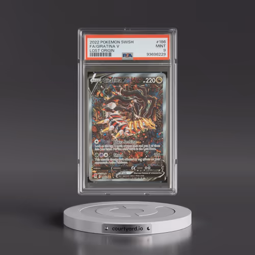 2022 Pokémon Sword & Shield Lost Origin #186 Giratina V - Holo Full Art (PSA 9 MINT)