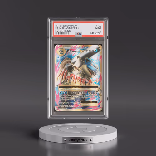 2016 Pokémon XY Evolutions #102 M Blastoise EX - Holo Full Art (PSA 9 MINT)