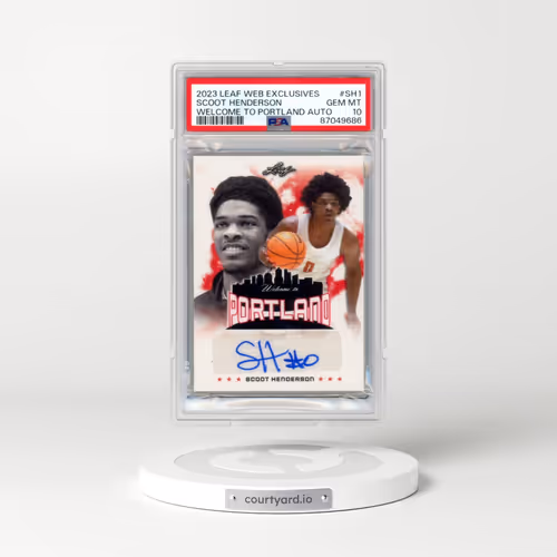 2023 Leaf Web Exclusives #SH1 Scoot Henderson - Welcome to Portland Autograph (PSA 10 GEM MINT)