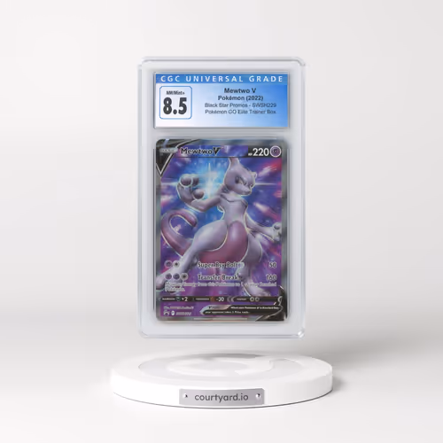 2017 Black Star Promos - Sword & Shield #SWSH229 Mewtwo V - Pokémon GO Elite Trainer Box (Holo) (CGC