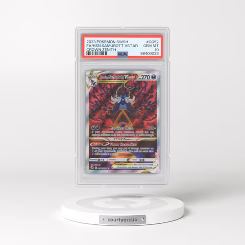 2023 Pokémon Sword and Shield Crown Zenith #GG52 Hisuian Samurott Vstar - Full Art (PSA 10 GEM MINT)