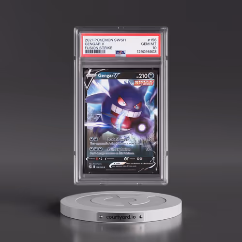 2021 Pokémon Sword & Shield Fusion Strike #156 Gengar V - Holo (PSA 10 GEM MINT)