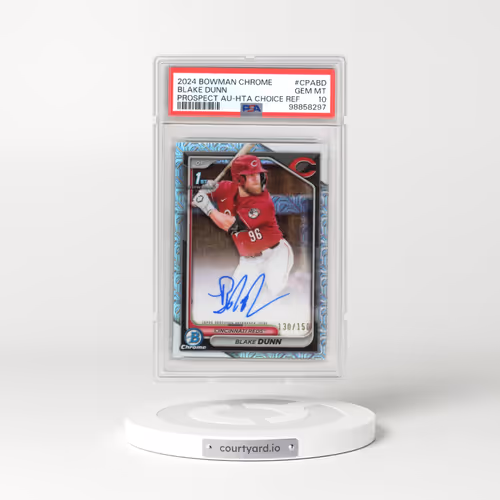 2024 Bowman Chrome Prospect Autographs #CPABD Blake Dunn - Hta Choice Refractor (PSA 10 GEM MINT)