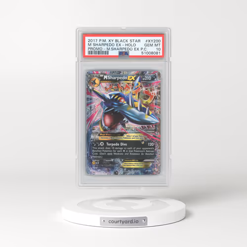 2017 Pokémon XY Black Star Promo #XY200 M Sharpedo EX - Holo Mega Sharpedo EX Premium Collection (PSA 10 GEM MINT)