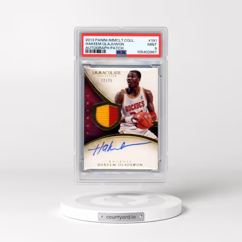 2013 Panini Immaculate Collection #191 Hakeem Olajuwon - Autograph Patch (PSA 9 MINT)