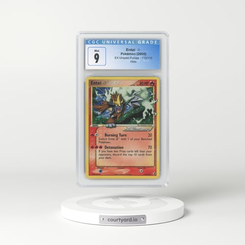 2005 EX Unseen Forces #113 Entei - Holo (CGC 9 MINT)