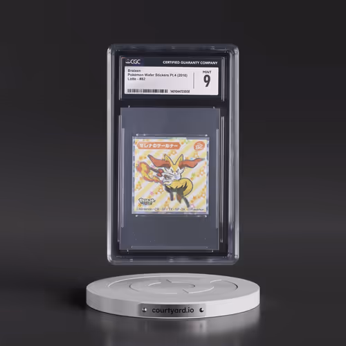 2016 Pokémon XY&Z Wafer Stickers (2016 Lotte) - Japanese #82 Braixen (CGC 9 MINT)