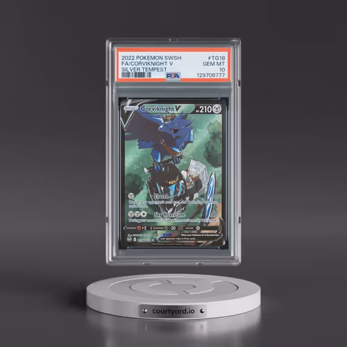 2022 Pokémon Sword & Shield Silver Tempest #TG18 Corviknight V - Holo Full Art (PSA 10 GEM MINT)