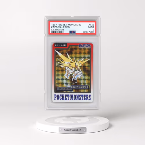 1997 Pocket Monsters Carddass #145 Zapdos-Prism (PSA 9 MINT)